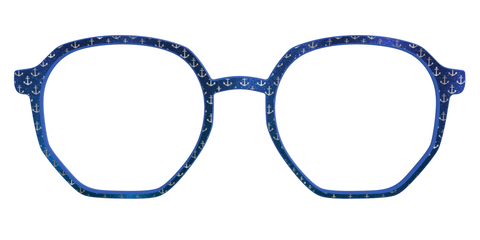 The Blue Shimmer with Silver Foil Anchors
