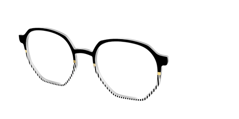 The Chic Stripes Crystal with Gold Foil