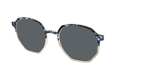 The Polarized Navy to Taupe Pearl Split Sun Top