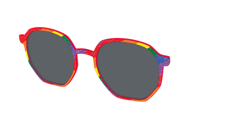 The Polarized Traditional Pride Flag Glitter Sun Top