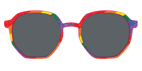 The Polarized Traditional Pride Flag Glitter Sun Top
