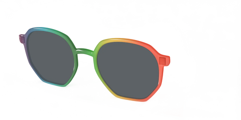 The Polarized Rainbow Gradient Sun Top