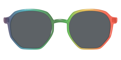 The Polarized Rainbow Gradient Sun Top