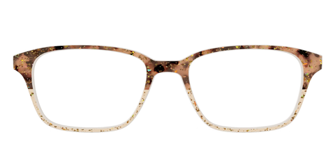The Khaki Tortoise Crystal Split with Gold Flakes