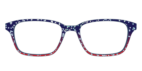The Navy to Scarlet Gradient with Star Glitter