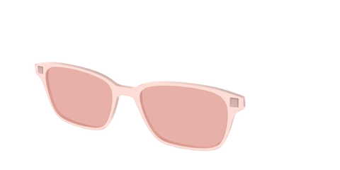 The Pink Crystal With Coral Pink Lens
