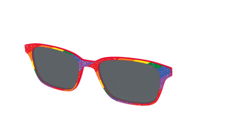 The Polarized Traditional Pride Flag Glitter Sun Top