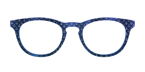 The Blue Shimmer with Silver Foil Anchors