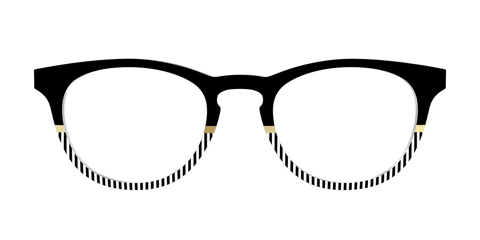 The Chic Stripes Crystal with Gold Foil