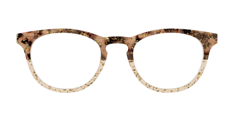 The Khaki Tortoise Crystal Split with Gold Flakes