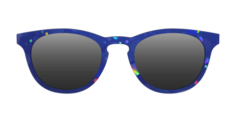 The Polarized Navy Holographic Bubbles Sun Top