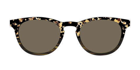 The Polarized Caramel Tortoise Horn Split Sun Top