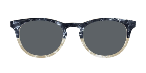 The Polarized Navy to Taupe Pearl Split Sun Top
