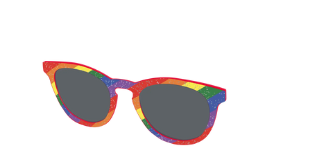 The Polarized Traditional Pride Flag Glitter Sun Top
