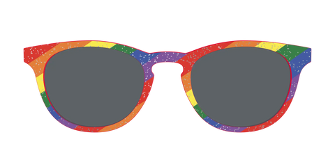 The Polarized Traditional Pride Flag Glitter Sun Top