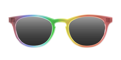 The Polarized Rainbow Gradient Sun Top