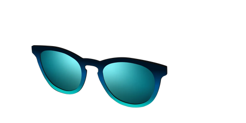 The Polarized Royal Blue to Seafoam Gradient Sun Top