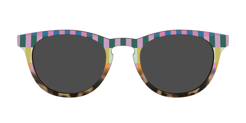The Polarized Summer Stripes Tortoise Sun Top
