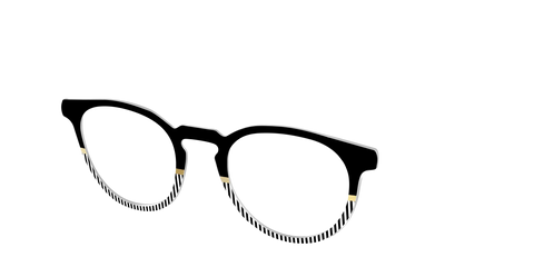 The Chic Stripes Crystal with Gold Foil