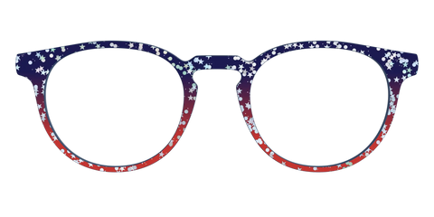 The Navy to Scarlet Gradient with Star Glitter