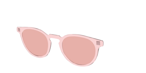 The Pink Crystal With Coral Pink Lens