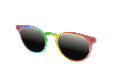The Polarized Rainbow Gradient Sun Top