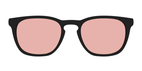 The Black With Coral Pink Lens