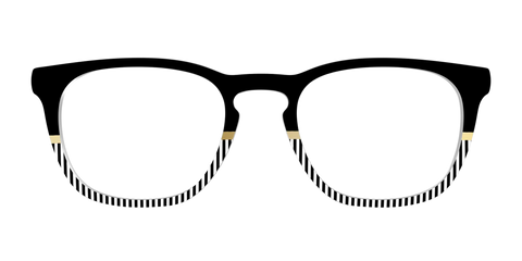 The Chic Stripes Crystal with Gold Foil