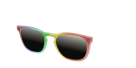 The Polarized Rainbow Gradient Sun Top