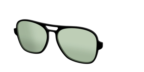 The Black With Sage Green Lens