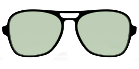 The Black With Sage Green Lens
