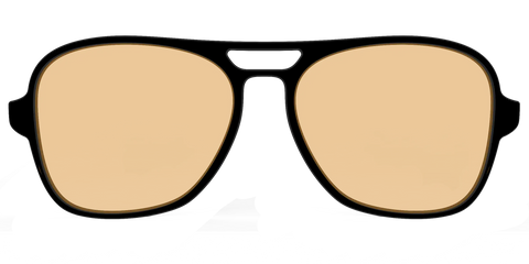 The Black With Umber Brown Lens