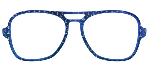 The Blue Shimmer with Silver Foil Anchors