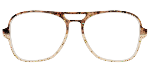 The Khaki Tortoise Crystal Split with Gold Flakes