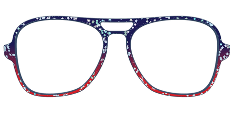 The Navy to Scarlet Gradient with Star Glitter