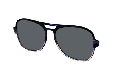 The Polarized Blue Horn Tortoise Sun Top