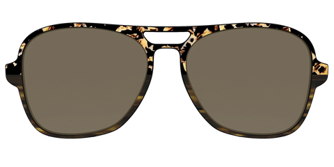The Polarized Caramel Tortoise Horn Split Sun Top