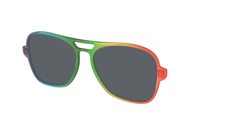 The Polarized Rainbow Gradient Sun Top