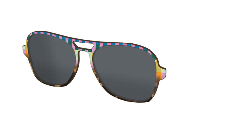 The Polarized Summer Stripes Tortoise Sun Top