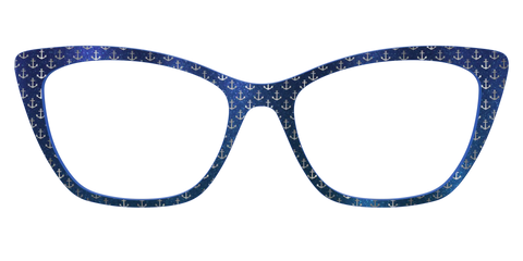 The Blue Shimmer with Silver Foil Anchors