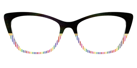 The Chic Pride Stripes Crystal with Gold Foil