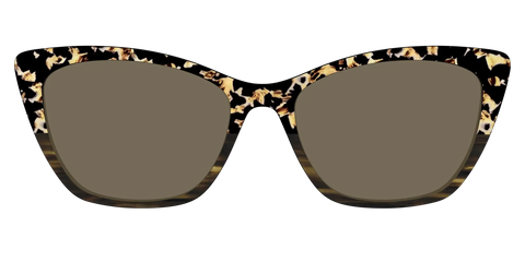 The Polarized Caramel Tortoise Horn Split Sun Top