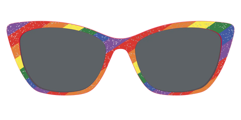 The Polarized Traditional Pride Flag Glitter Sun Top