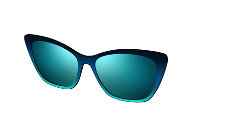 The Polarized Royal Blue to Seafoam Gradient Sun Top