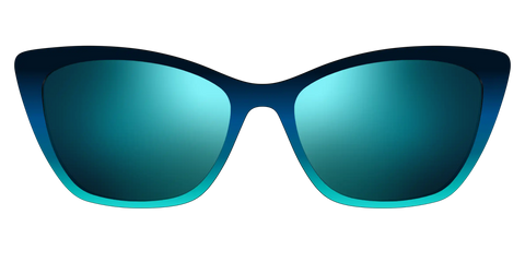 The Polarized Royal Blue to Seafoam Gradient Sun Top