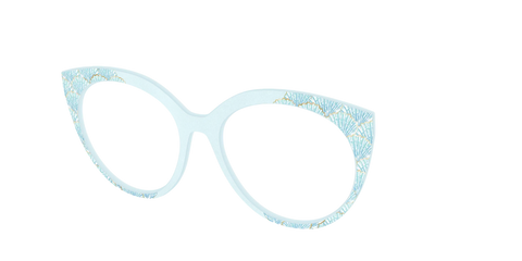 The Aquamarine Shells Shimmer with Gold Foil