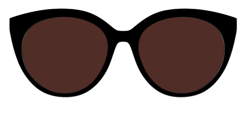 The Black with Brown Golf Lens