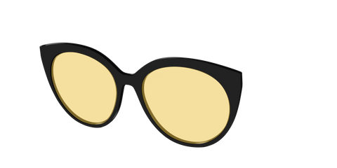 The Black With Citrine Yellow Lens