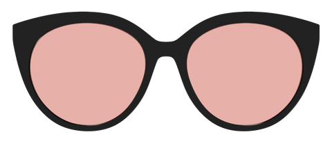 The Black With Coral Pink Lens