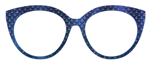 The Blue Shimmer with Silver Foil Anchors